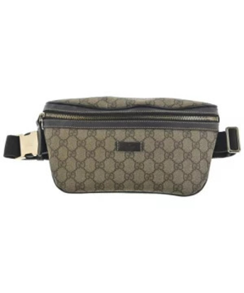 Gucci GG Supreme belt Crossbody bag canvas body Brown